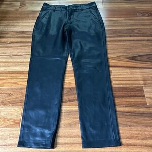 Zara Faux‎ Leather Pants Black Size 4 EU 36 Dress Career Office